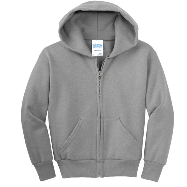 np-Youth Core Fleece Full Zip Hooded Sweatshirt Thumbnail