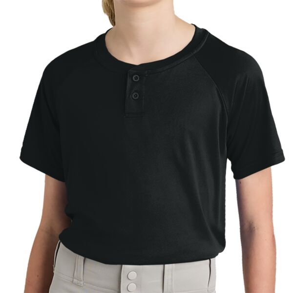 B3VNP Youth PosiCharge ® Competitor 2 Button Henley Thumbnail