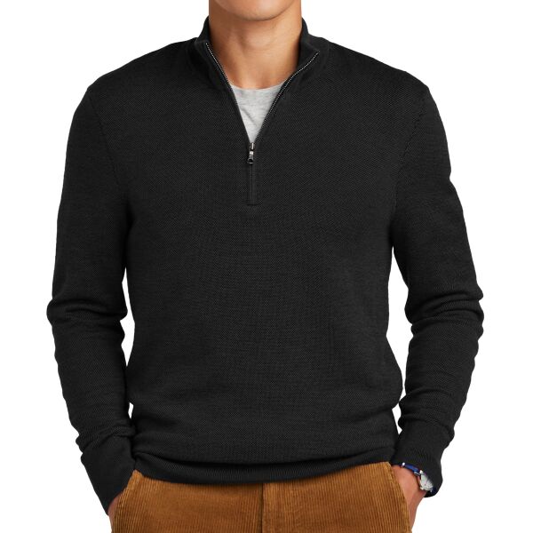 B3R Washable Merino Birdseye 1/4 Zip Sweater Thumbnail